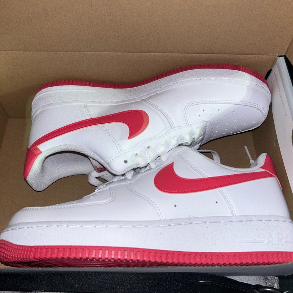 Nike Women's White and Red Sneakers